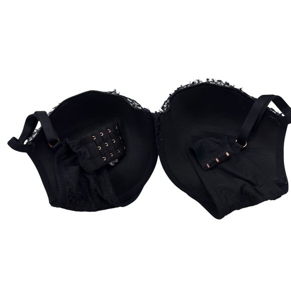 Victorias Secret Dream Angels Push-Up Bra 38DD Black Lace Adjustable Straps Unde - Picture 9 of 10